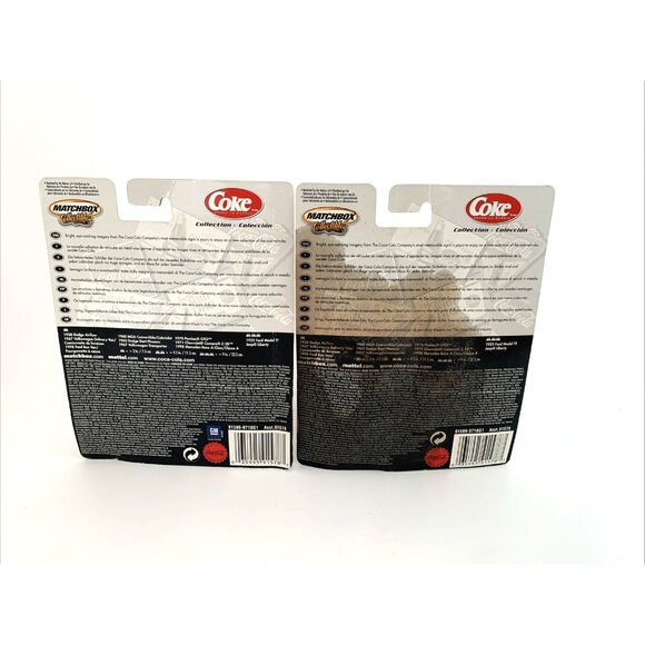 Lot of 2 Coca Cola Matchbox Collection Cars 1998 Mercedes 1971 Camaro Mattel Vtg - Picture 5 of 10